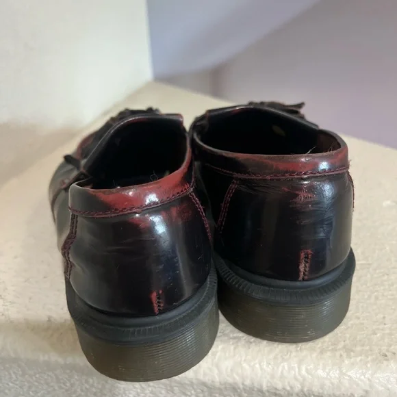 Dr. Martens Cherry distressed Red Adrian Tassel Loafers  Men’s size 11 - Picture 6 of 15